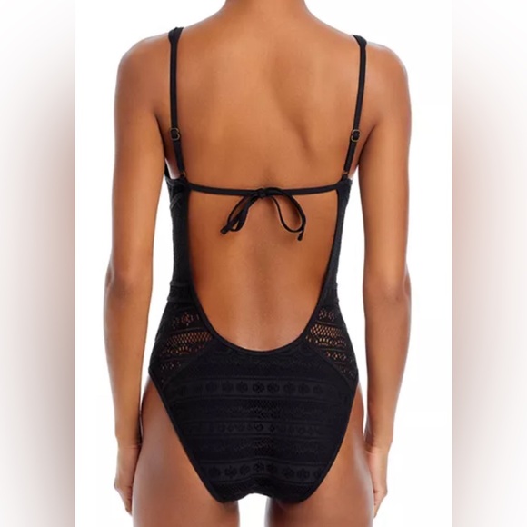 BECCA by Rebecca Virtue Color Play Plunge Neck One Piece Swimsuit - Picture 2 of 6
